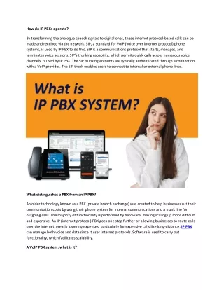 How do IP PBXs operate