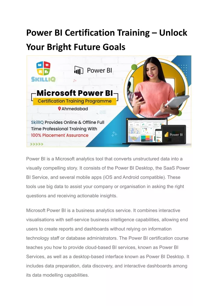 power bi certification training unlock your