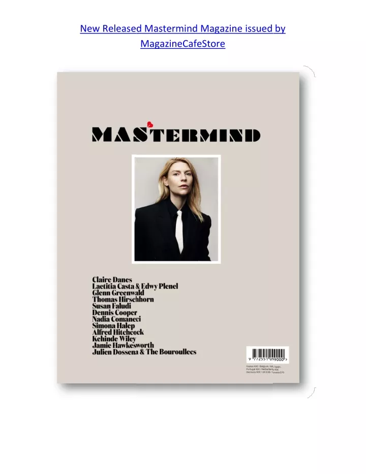 new released eleased mastermind magazine issued