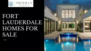 FORT LAUDERDALE HOMES FOR SALE