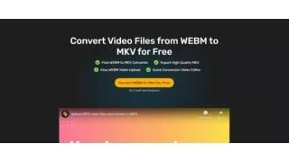Convert Video Files from WEBM to MKV by Free mkv converter