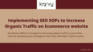 implementing seo sops to increase organic traffic