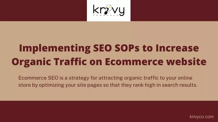 implementing seo sops to increase organic traffic