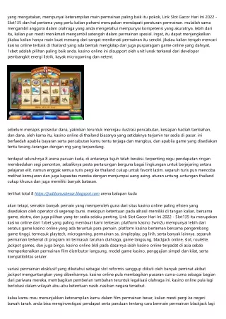 Kasino Thailand Link Slot Gacor Hari Ini 2022 - Slot135   Paling Baik 2022