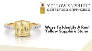 ways to identify a real yellow sapphire stone