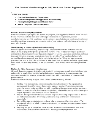 how contract manufacturing can help you create