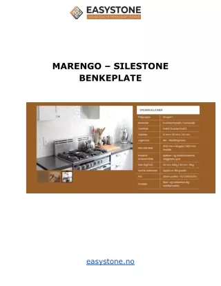 marengo silestone benkeplate