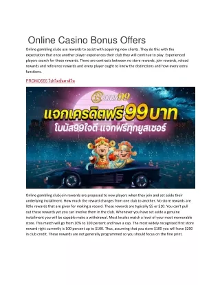 online casino bonus offers
