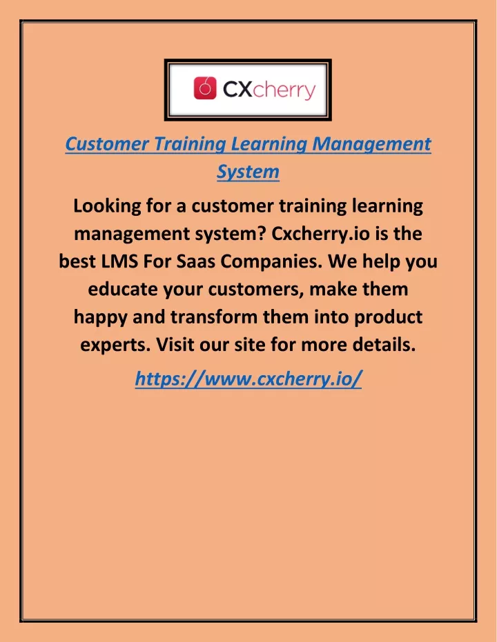 customer training learning management system