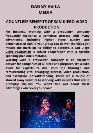 Countless Benefits Of San Diego Video Production