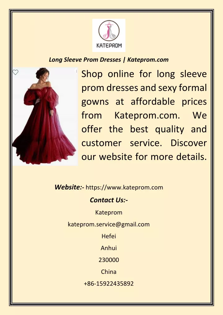 long sleeve prom dresses kateprom com