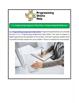 C   Programming Assignment Help Online | Programmingonlinehelp.com