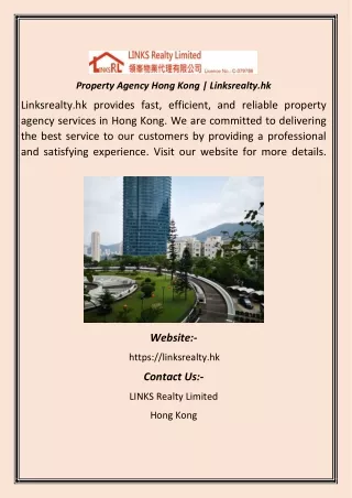 Property Agency Hong Kong  Linksrealty.hk