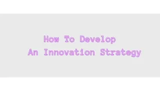 Innovation Strategy