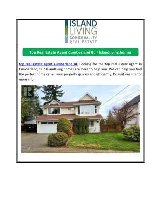 Top Real Estate Agent Cumberland Bc | Islandliving.homes