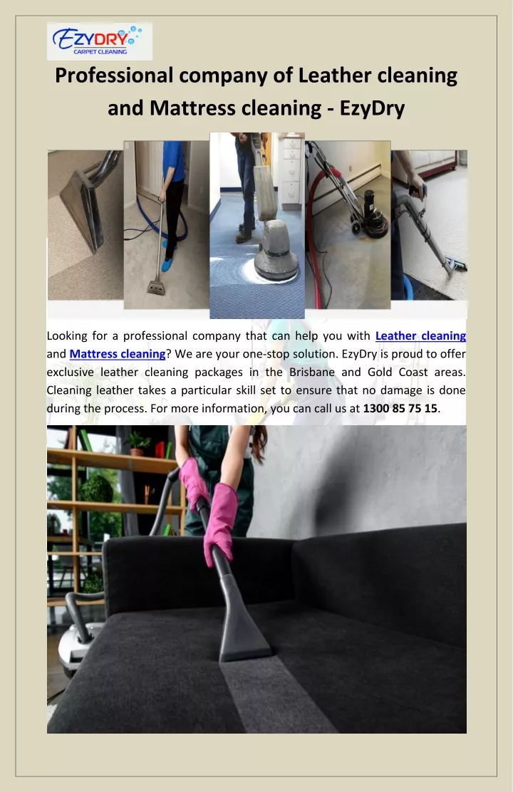 professional company of leather cleaning