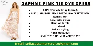 daphne pink tie dye dress