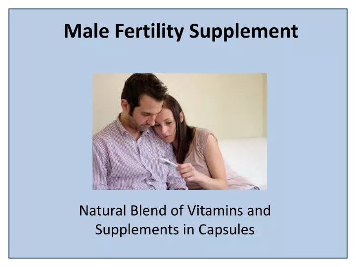 male fertility supplement