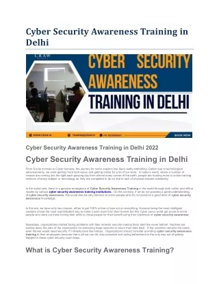 cyber security awareness training in delhi