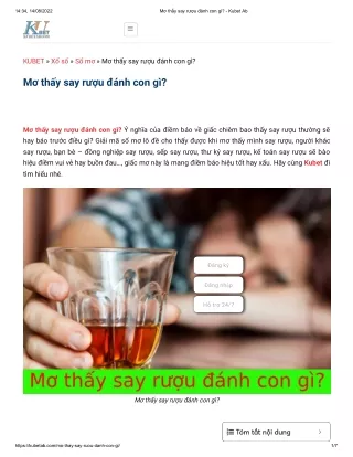 Mơ thấy say rượu đánh con gì_ - Kubet Ab