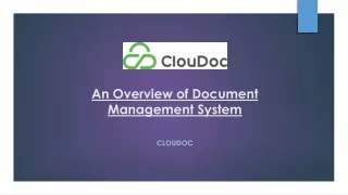 An Overview of Document Management System