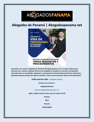 Abogados de Panamá | Abogadospanama.net