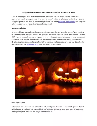 the spookiest halloween animatronics and props