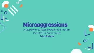 Microaggressions and How to Navigate Them?