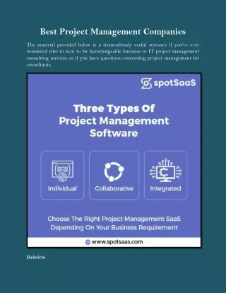 Best Project Management Companies