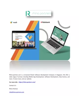Best Software Development Company Singapore | Rhino-partners.com