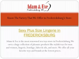 Sexy Plus Size Lingerie Boutique in Fredericksburg