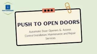 Push TO Open Doors - Best Services