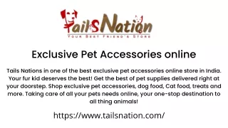 Exclusive Pet Accessories Online | Tails Nation