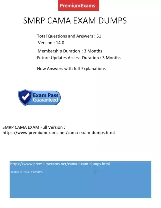 CAMA Exam Dumps : CAMA Exam Sample Questions