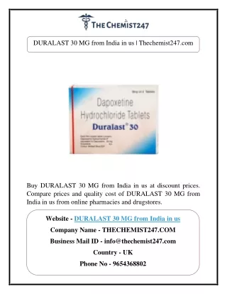 duralast 30 mg from india in us thechemist247 com