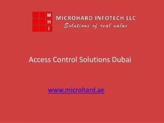 Access Control Solutions Dubai