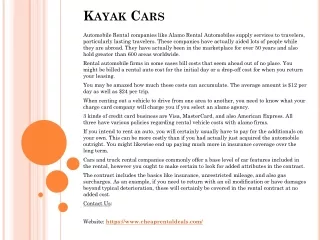 kayak cars