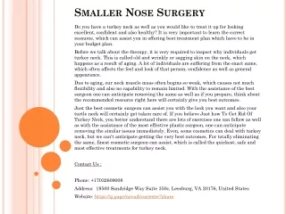 Smaller Nose Surgery