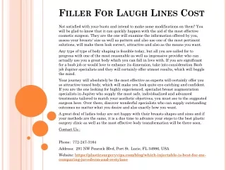 Filler For Laugh Lines Cost