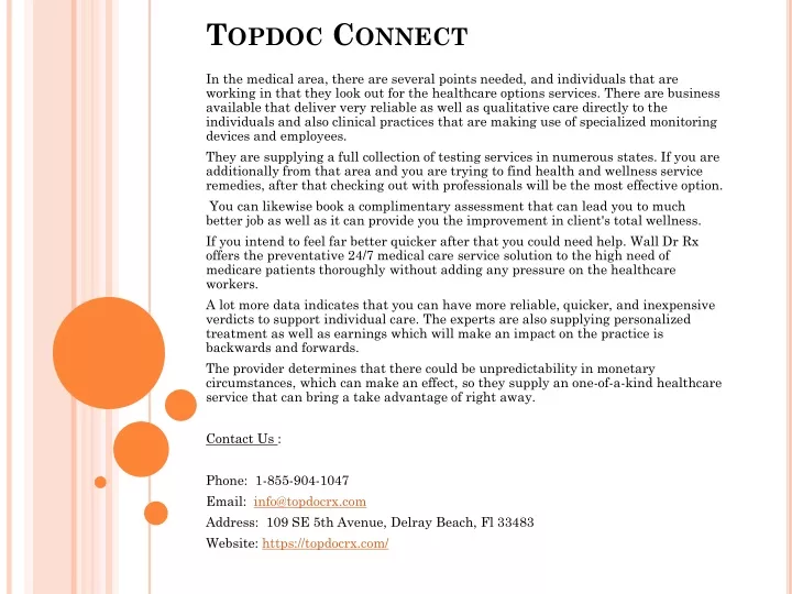 topdoc connect