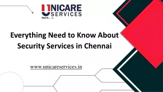 everything need to know about security services