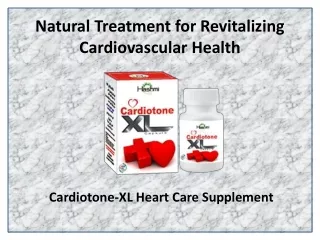 natural treatment for revitalizing cardiovascular health