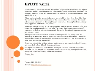 estate sales