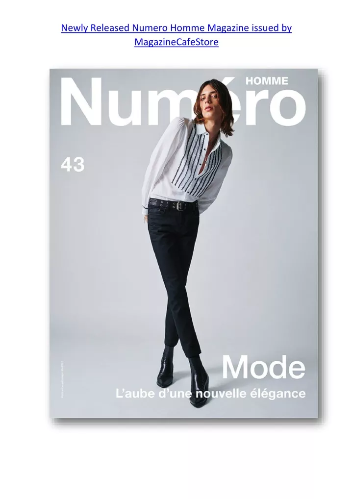 newly released numero homme magazine issued