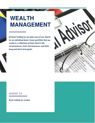 A wealth management firm for the wellbeing of your assets