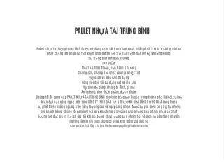 PALLET NHỰA TẢI TRUNG BÌNH