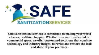 House Keeping Services - Safe Sanitization Services