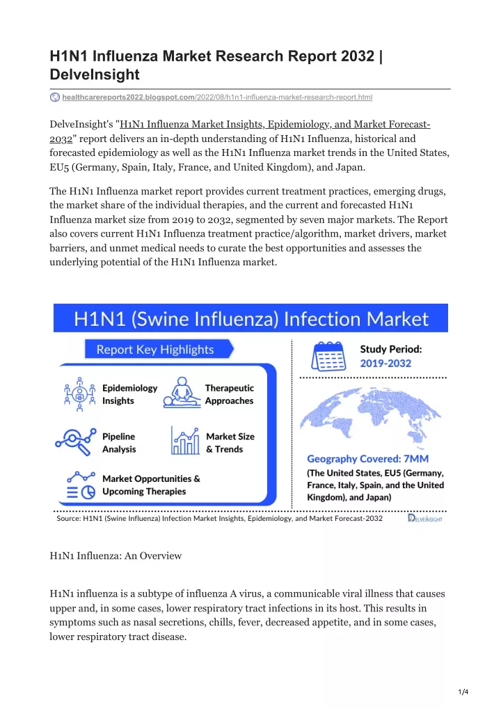 h1n1 influenza market research report 2032
