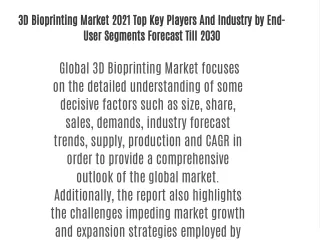 3d bioprinting market 2021 top key players