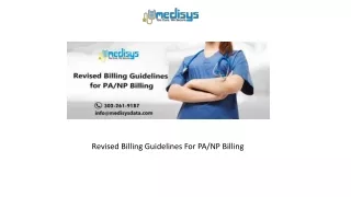 revised billing guidelines for pa np billing